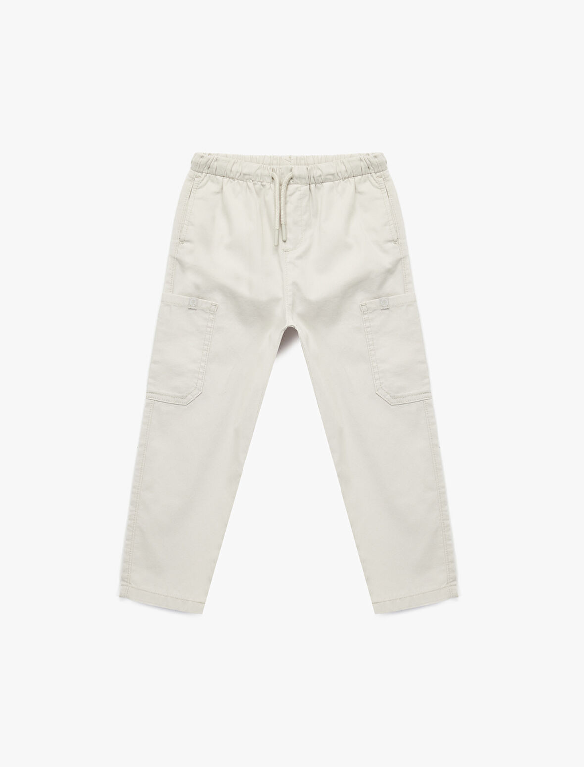 Pamuklu Beli Ayarlanabilir Lastikli Cep Detaylı Pantolon