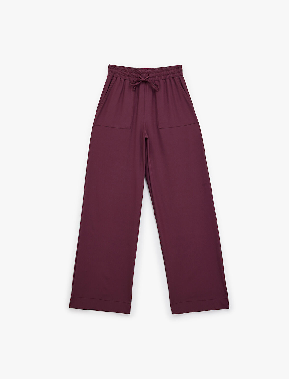 Rahat Kalıp Cepli Beli Bağcıklı Geniş Paça Spor Eşofman Altı