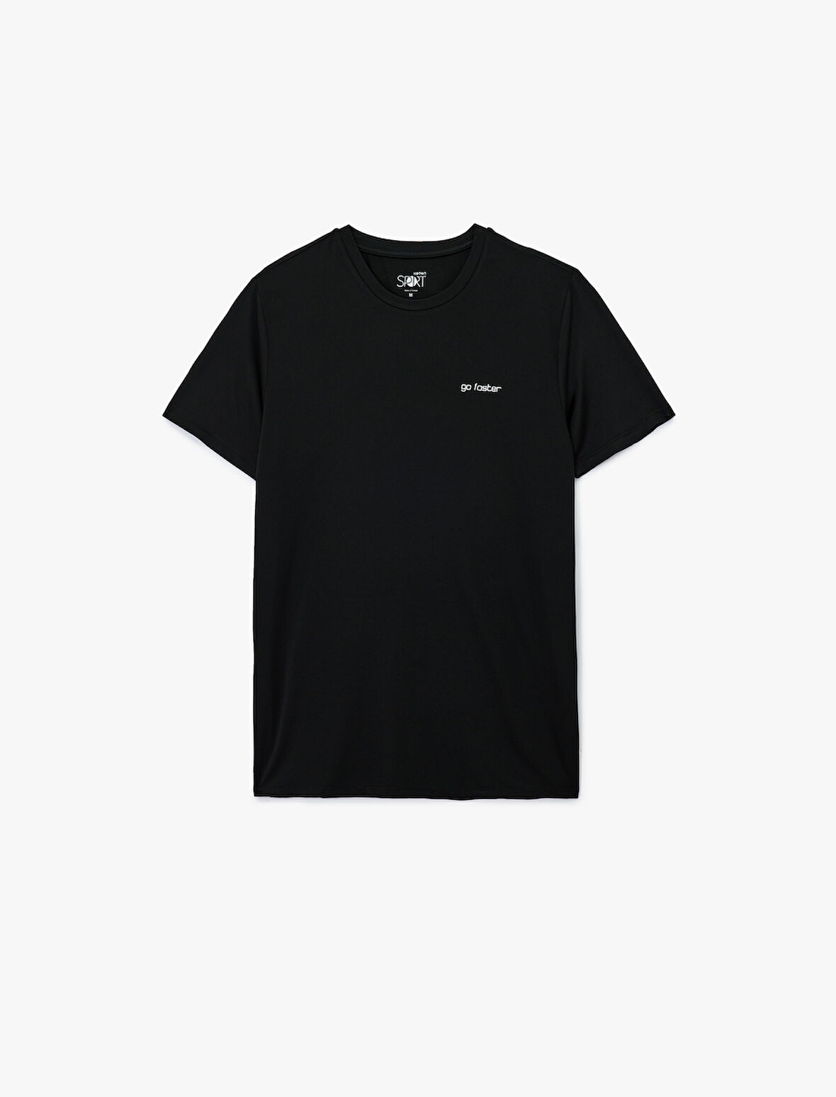 Rahat Kalıp Kısa Kollu Bisiklet Yaka Baskılı Spor Tişört