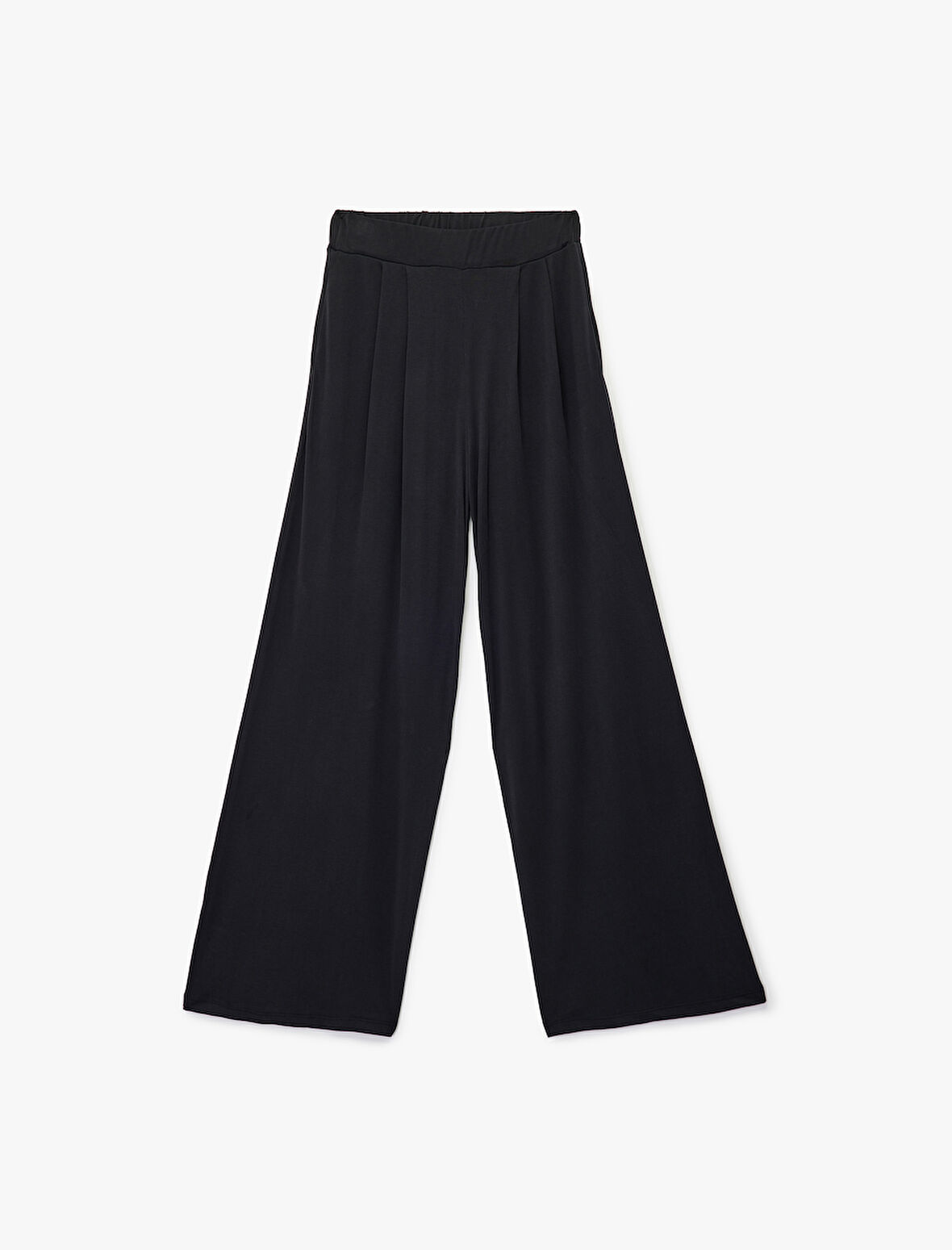 Yüksek Bel Rahat Kalıp Modal Pileli Geniş Paça Spor Eşofman Altı