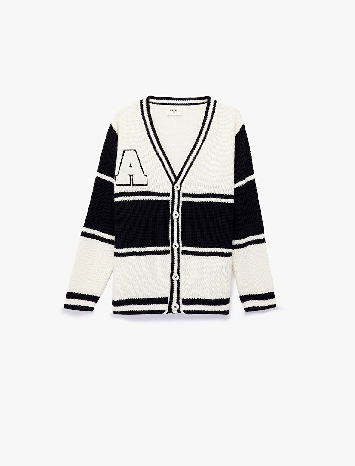 Uzun Kollu Düğmeli V Yaka Triko Hırka