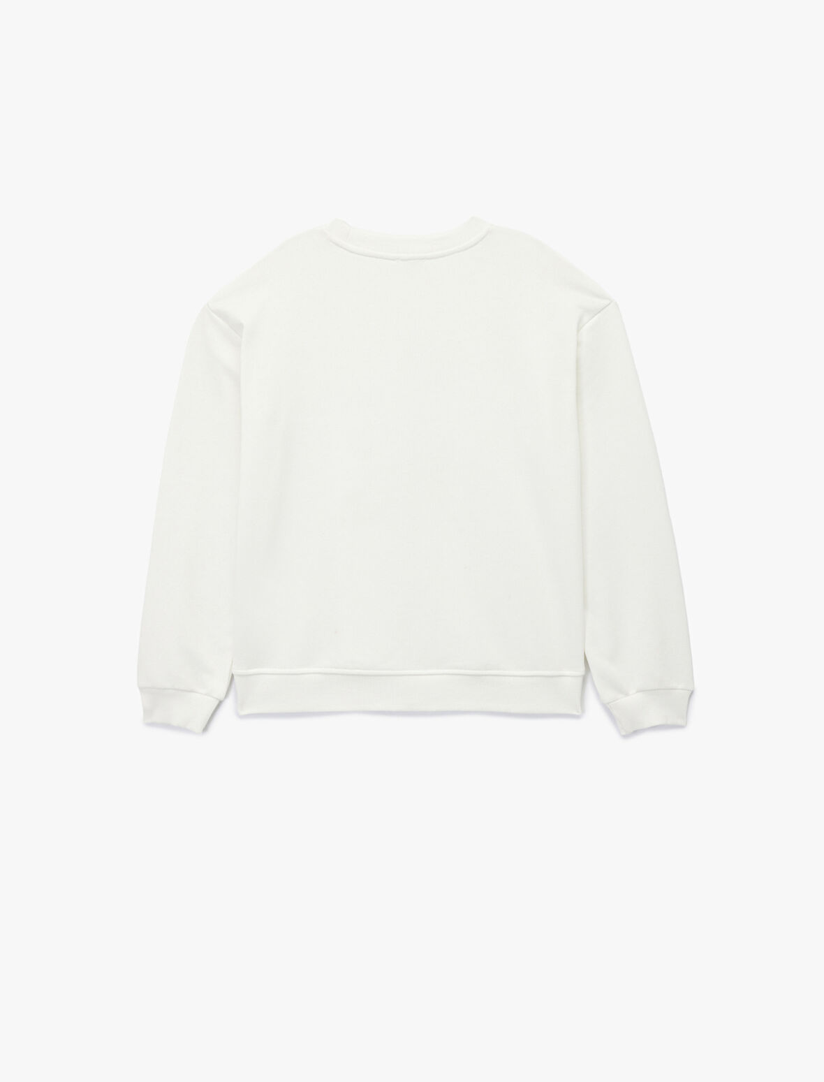Atatürk Baskılı Uzun Kollu Bisiklet Yaka Pamuklu Sweatshirt