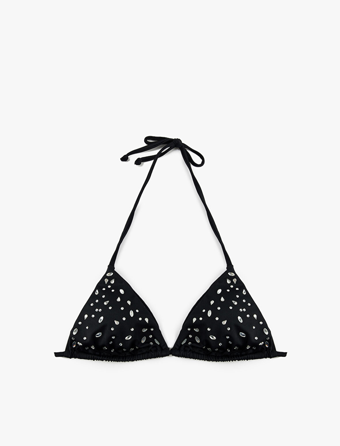Taş Detaylı Üçgen Bikini Üstü