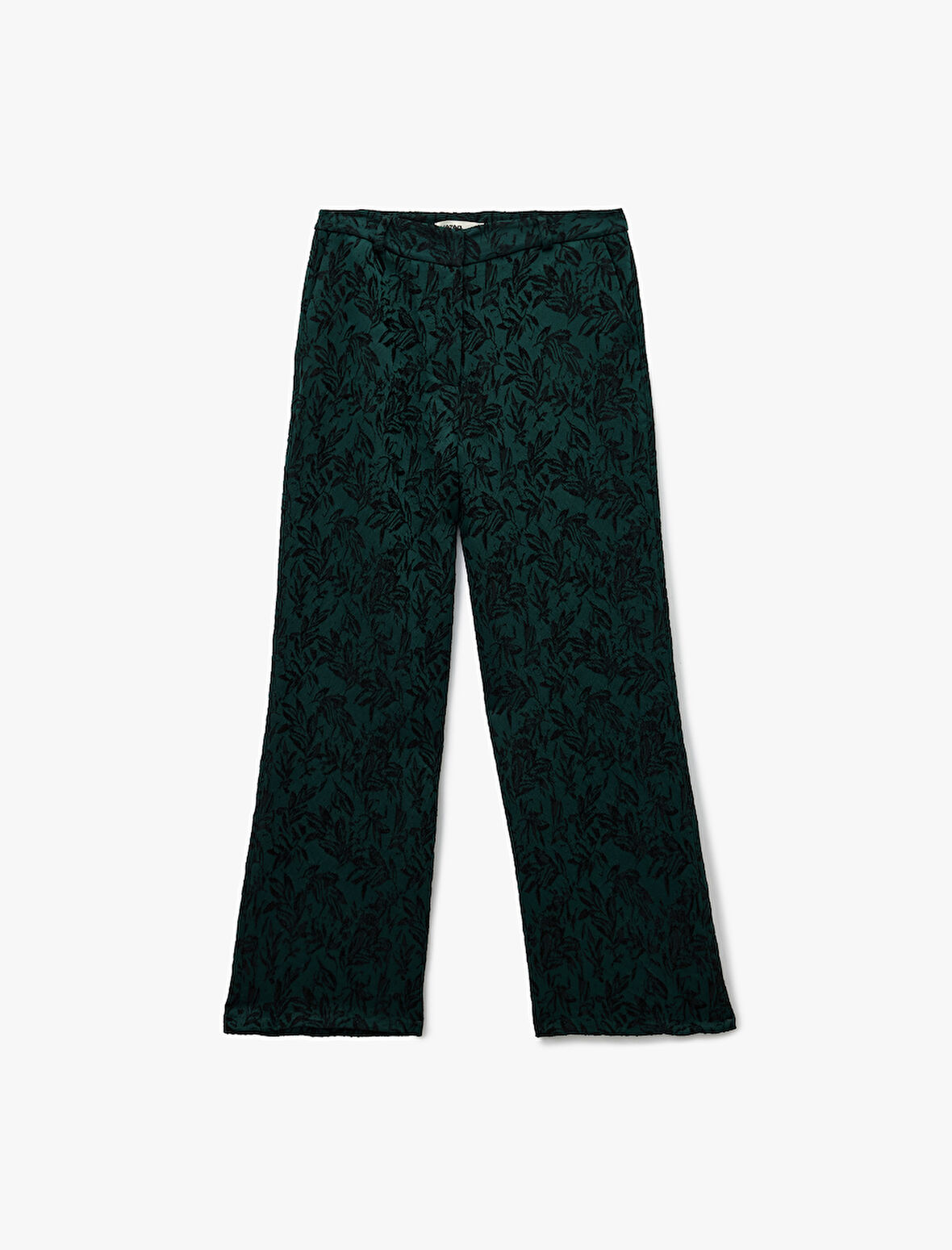 Koton X Melis Ağazat - Straight Fit Cepli Floral Desenli Pantolon
