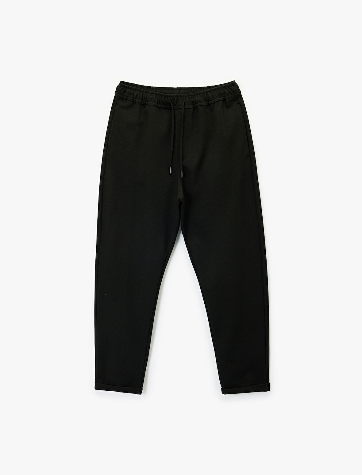 Viskon Karışımlı Duble Paça Cepli Beli Bağcıklı Pantolon