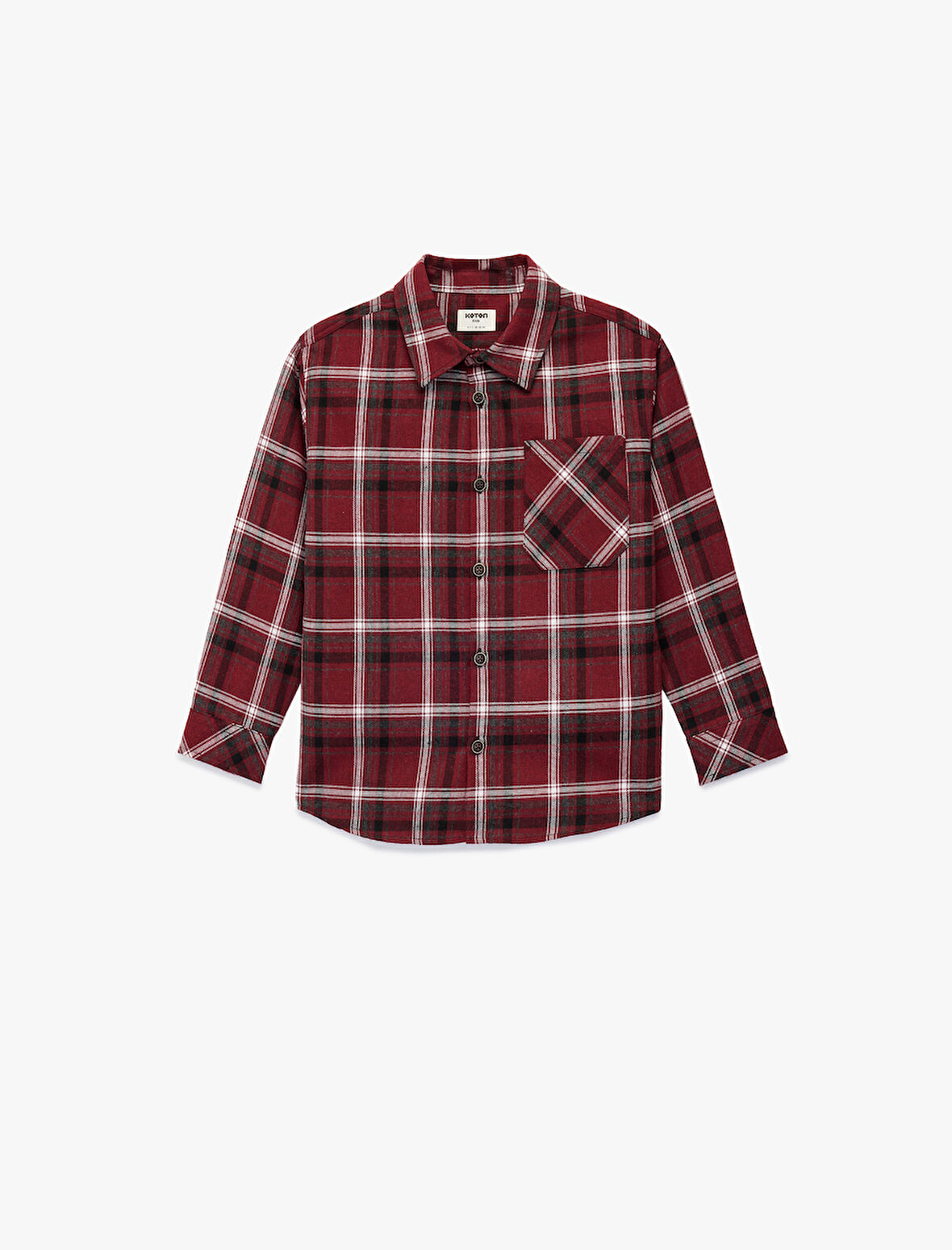 Uzun Kollu Cep Detaylı Ekoseli Gömlek