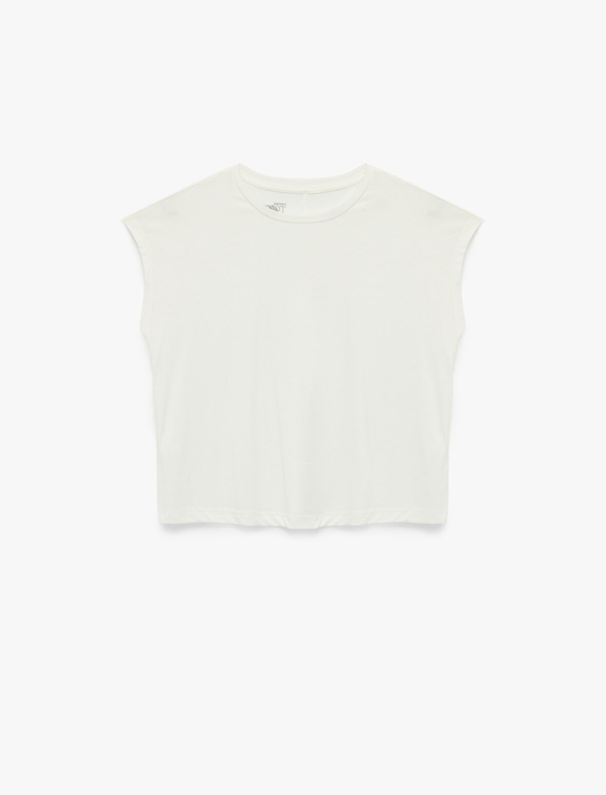 Rahat Kalıp Modal Kumaş Bisiklet Yaka Spor Sıfır Kol Tişört