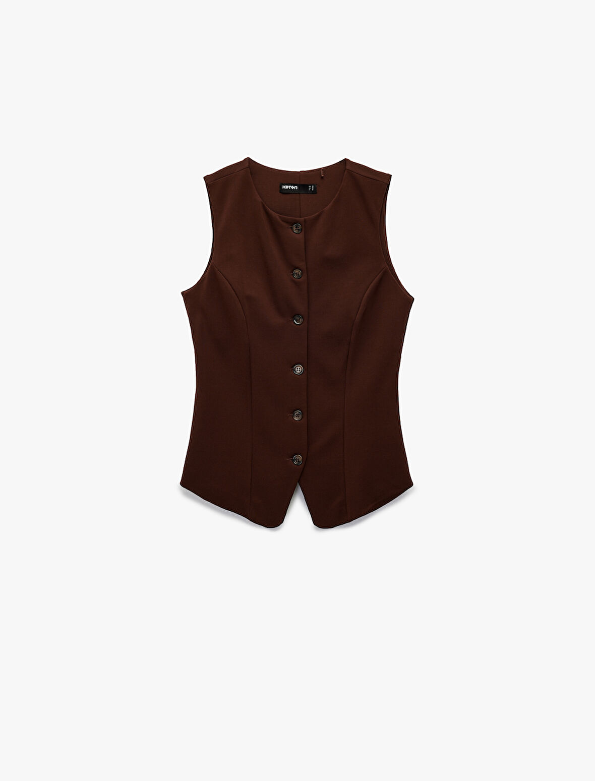 V Yaka Düğmeli Slim Fit Yelek