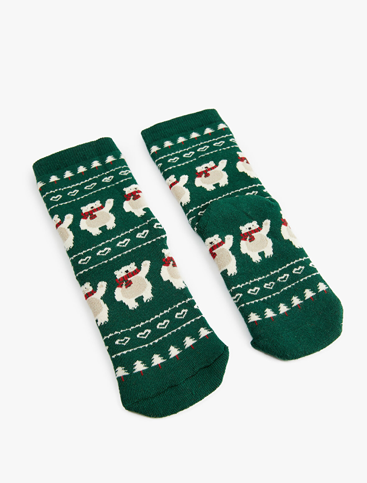 Pamuklu Yılbaşı Temalı Soket Havlu Çorap