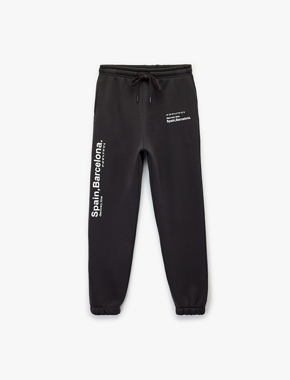 Baskılı Beli Bağcıklı Rahat Kalıp Jogger Eşofman Altı