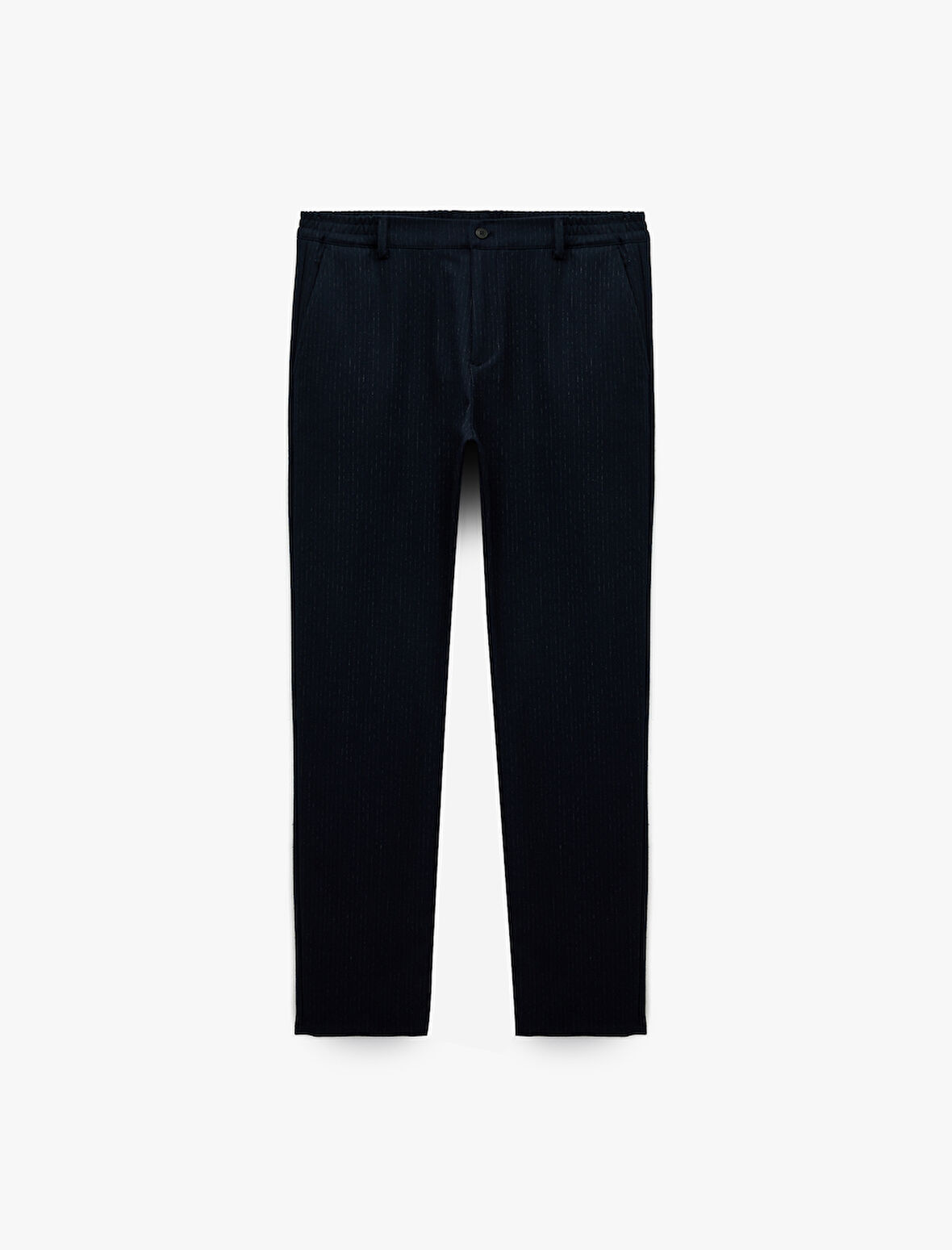 Regular Fit Viskon Karışımlı Cepli Düğmeli Kumaş Pantolon