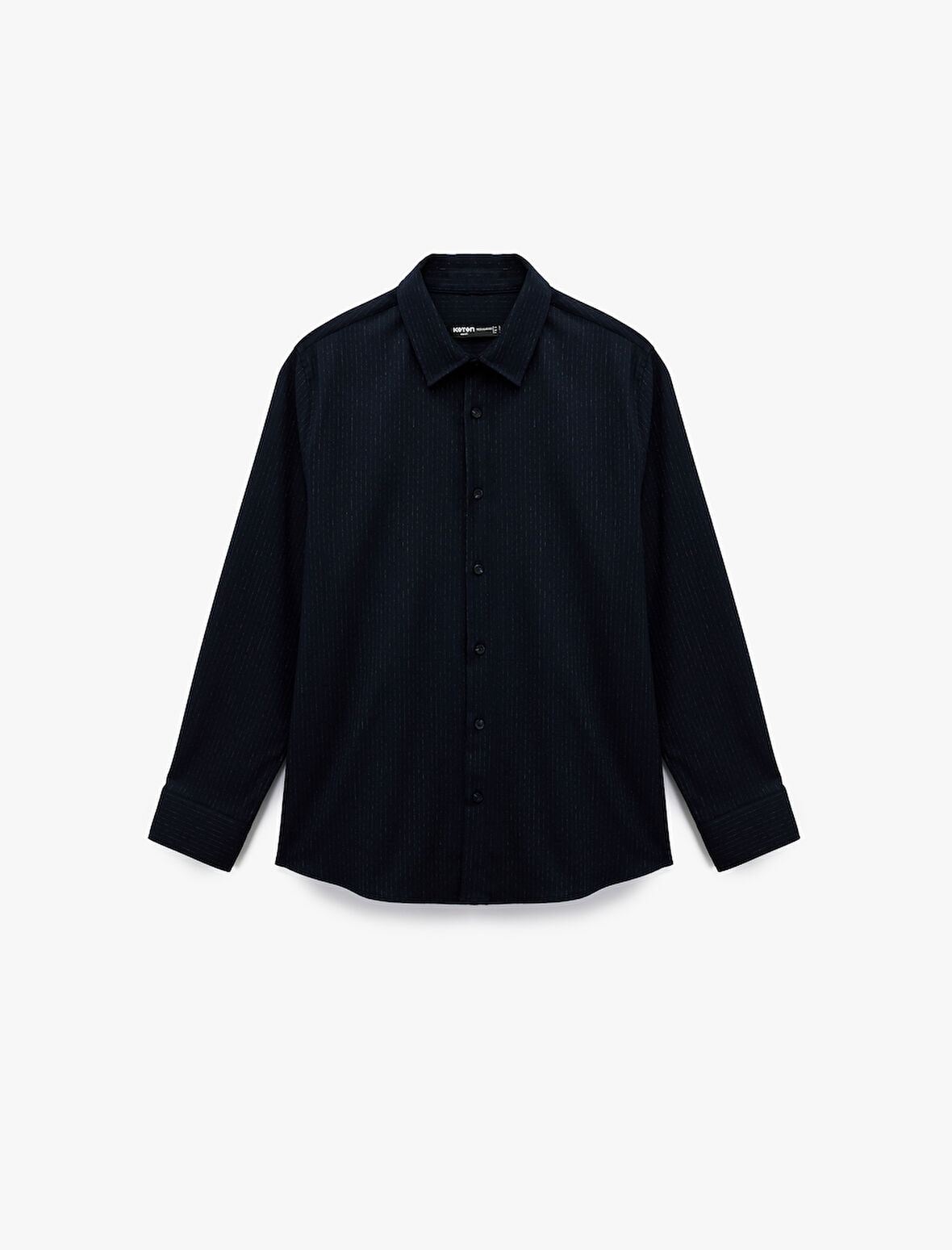 Regular Fit Viskon Karışımlı Klasik Yaka Uzun Kollu Gömlek