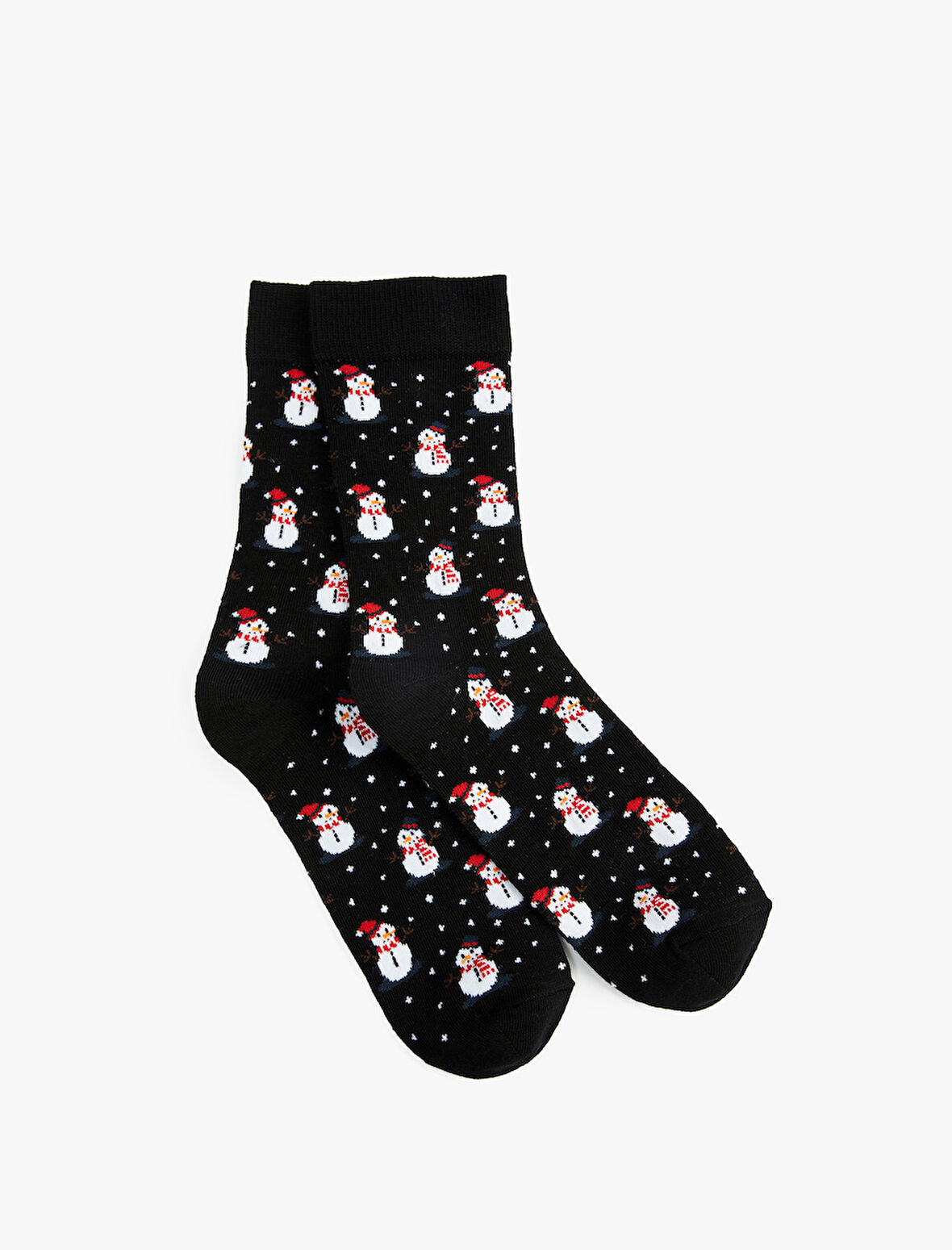 Kardan Adam Desenli Soket Çorap