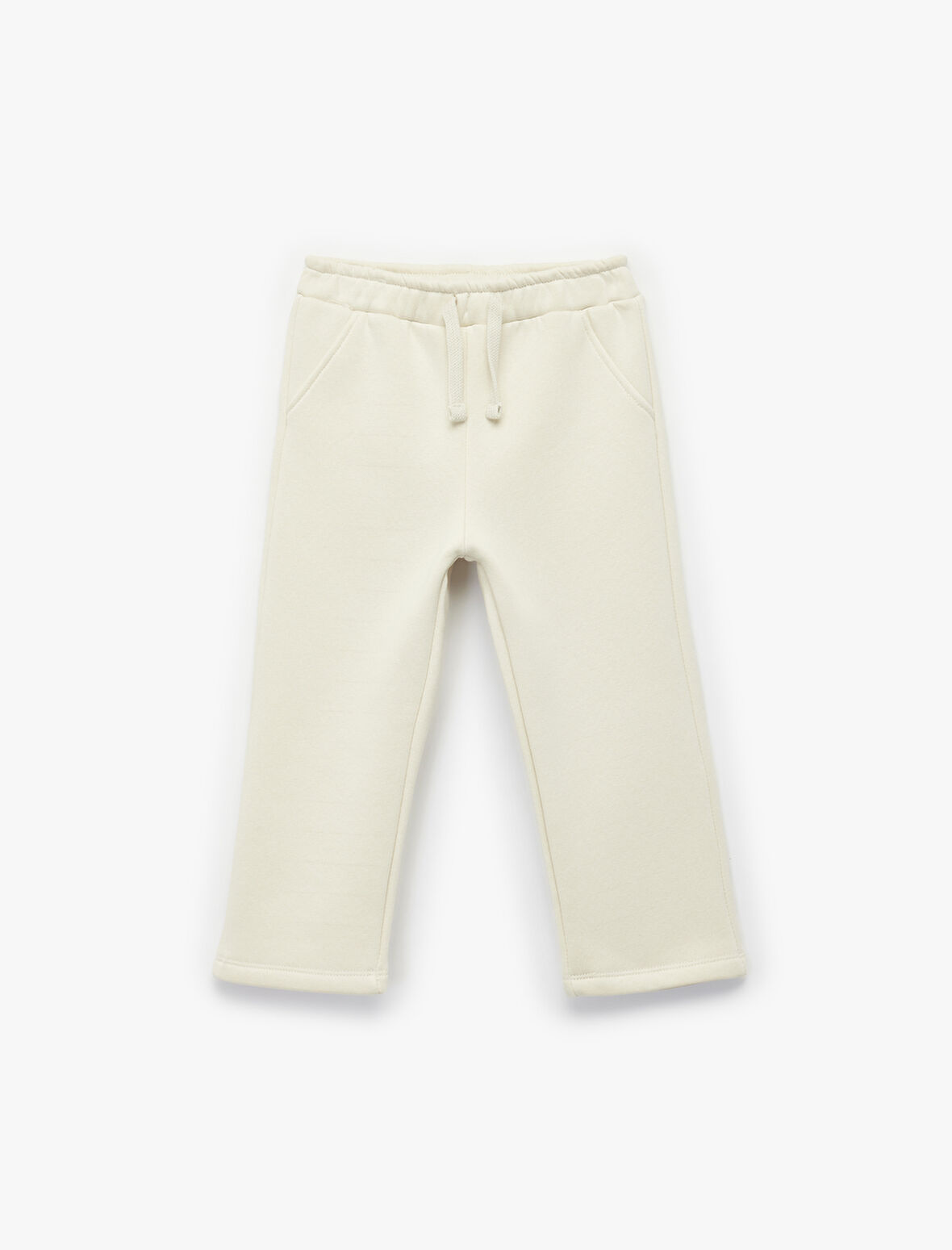 Cepli Beli Bağcıklı Pamuklu Basic Eşofman Altı