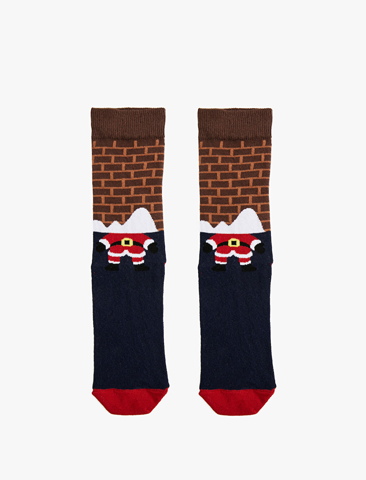 Yılbaşı Temalı Pamuklu Soket Çorap