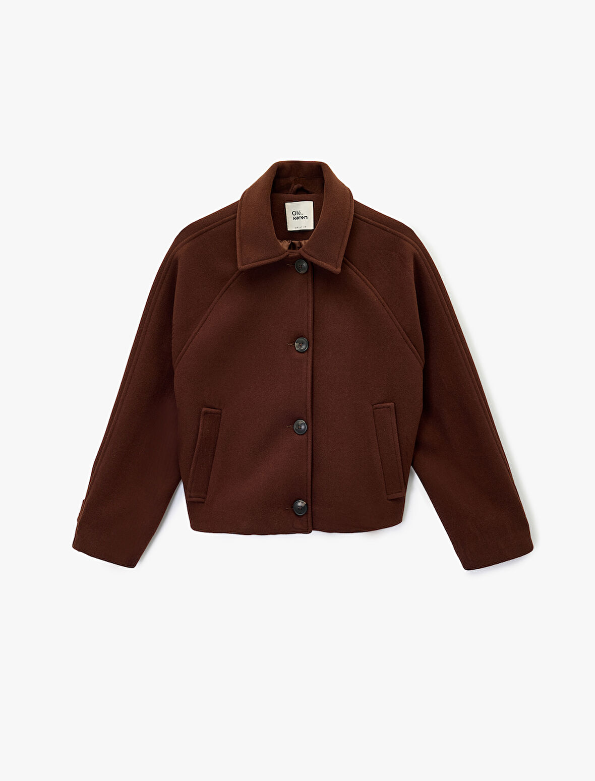 Uzun Kollu Klasik Yaka Düğmeli Cep Detaylı Ceket