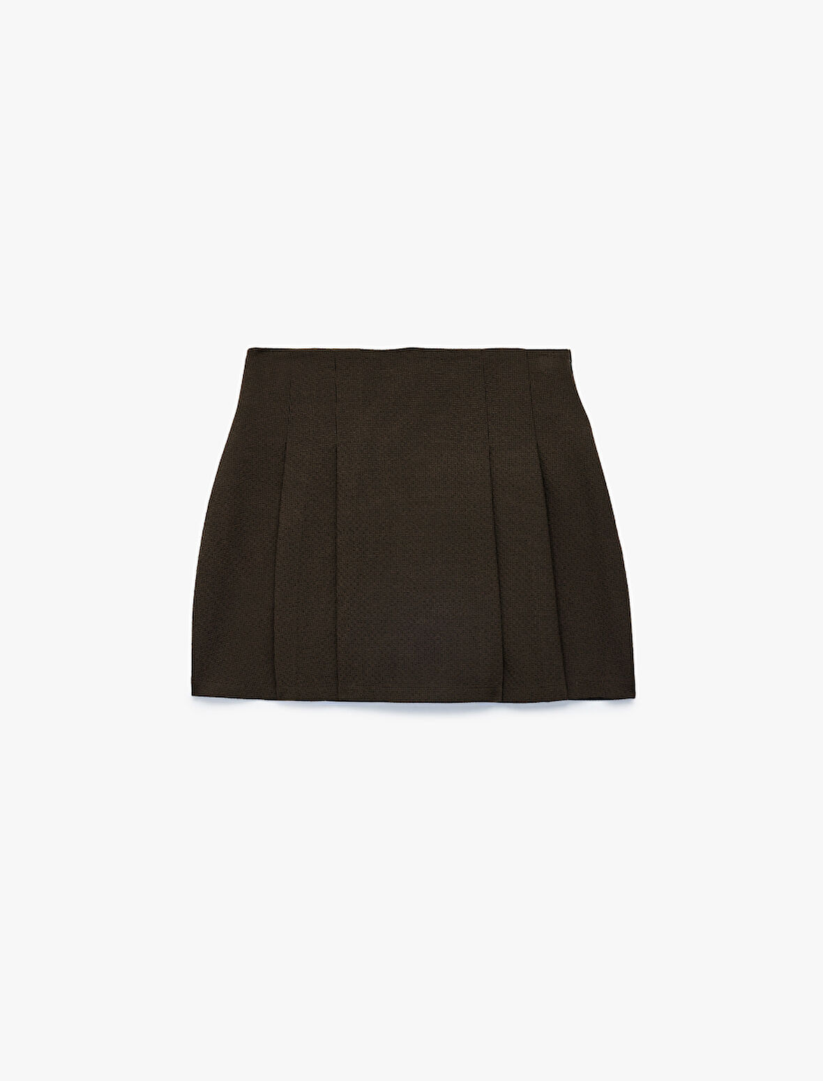 Normal Bel Pileli A Kesim Mini Etek