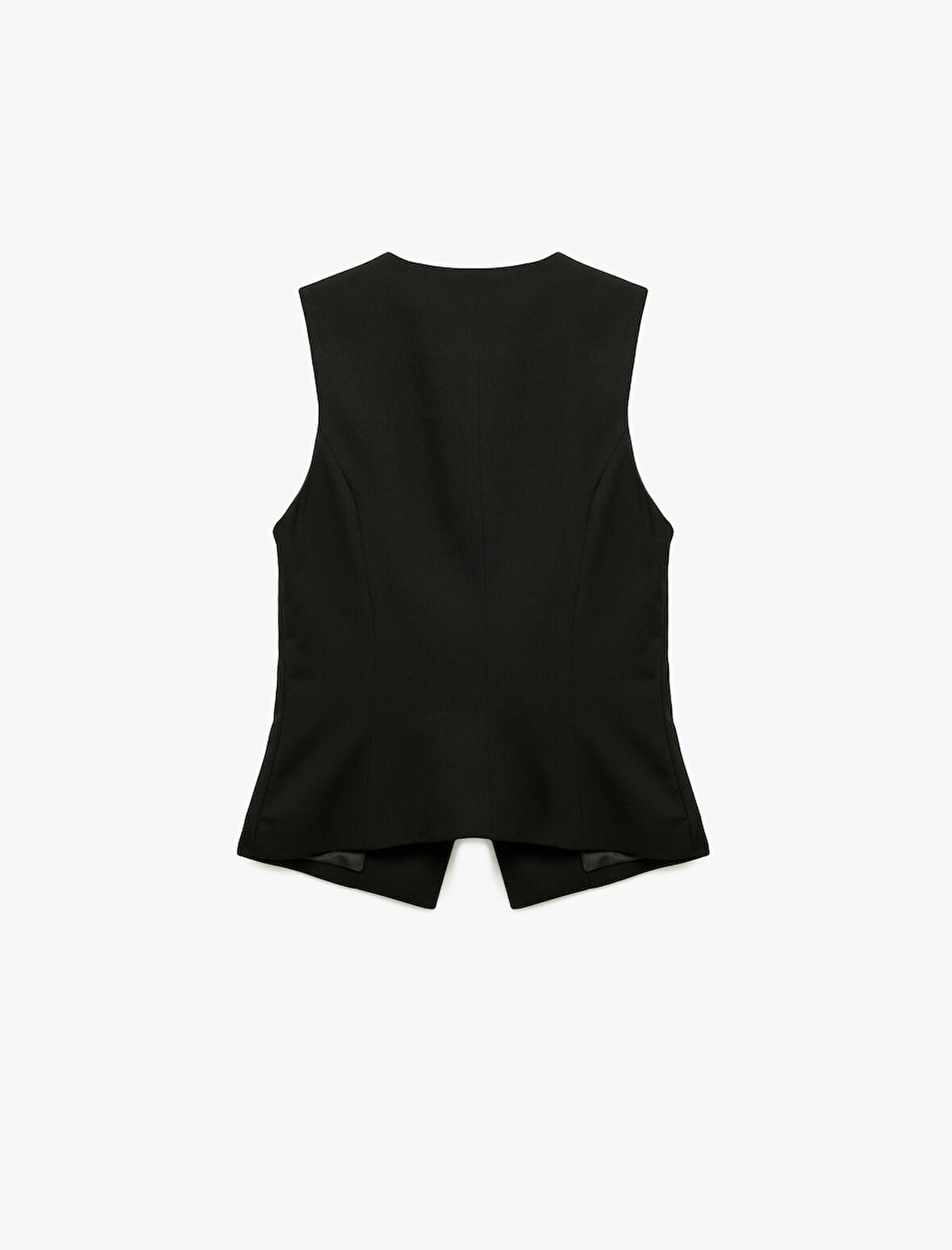 Bisiklet Yaka Düğmeli Blazer Yelek