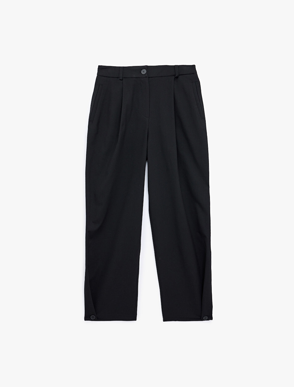 Cepli Pileli Oversize Balon Fit Kumaş Pantolon