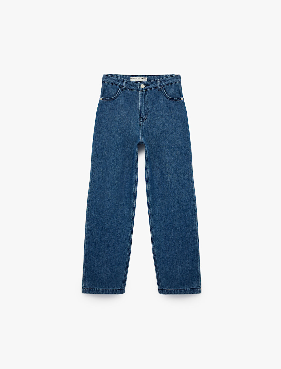 Pamuklu Rahat Kesim Denim Pantolon