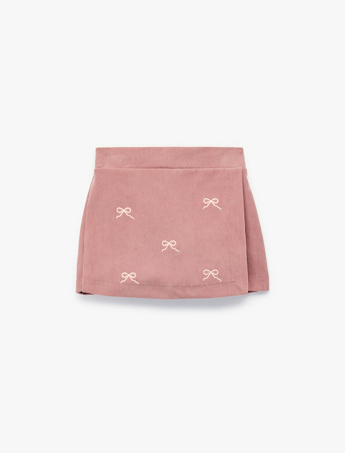 Fiyonk Nakış Detaylı Mini Şort Etek