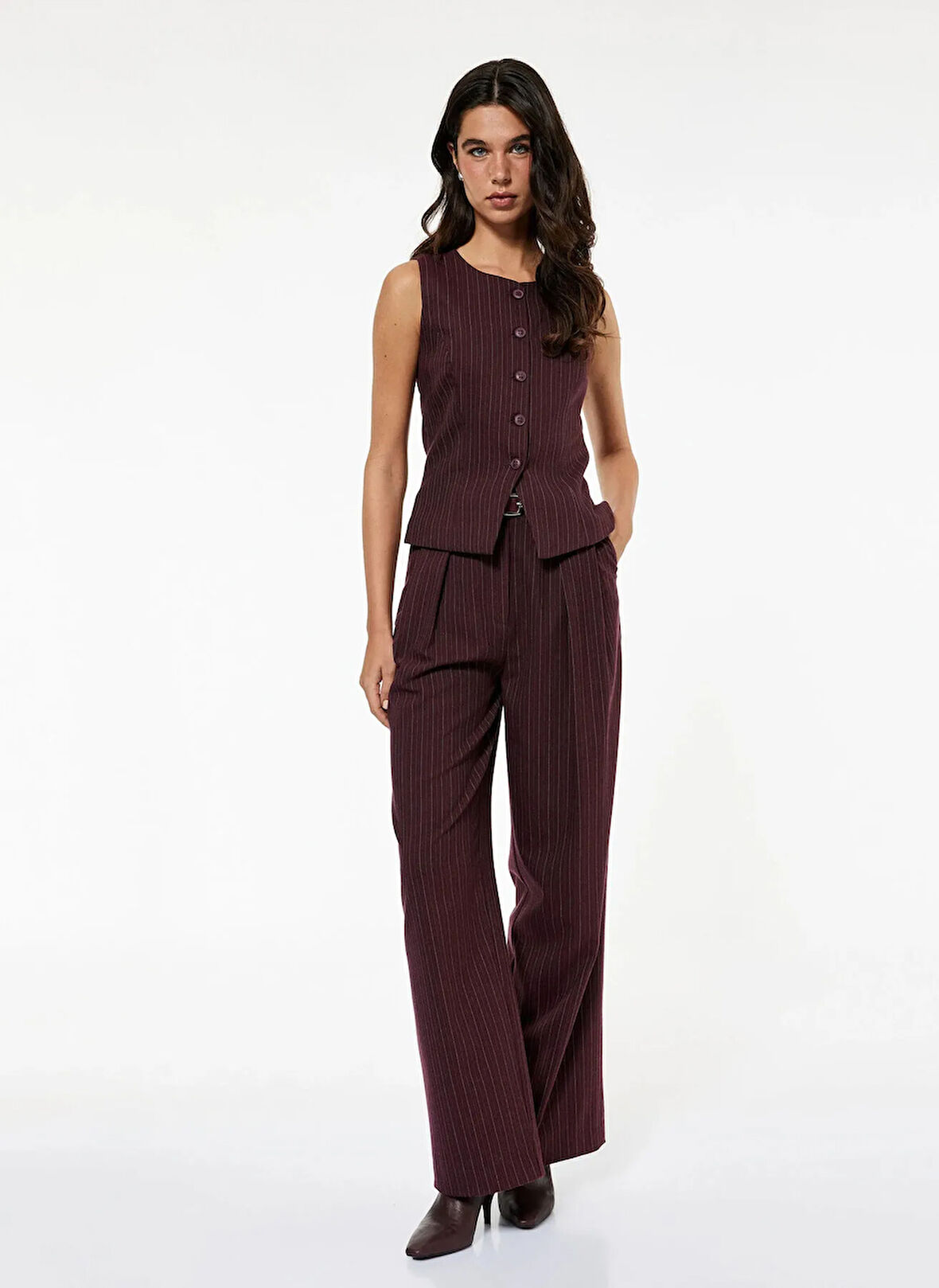 Koton Bordo Kadın Yelek 6WAK20025PW