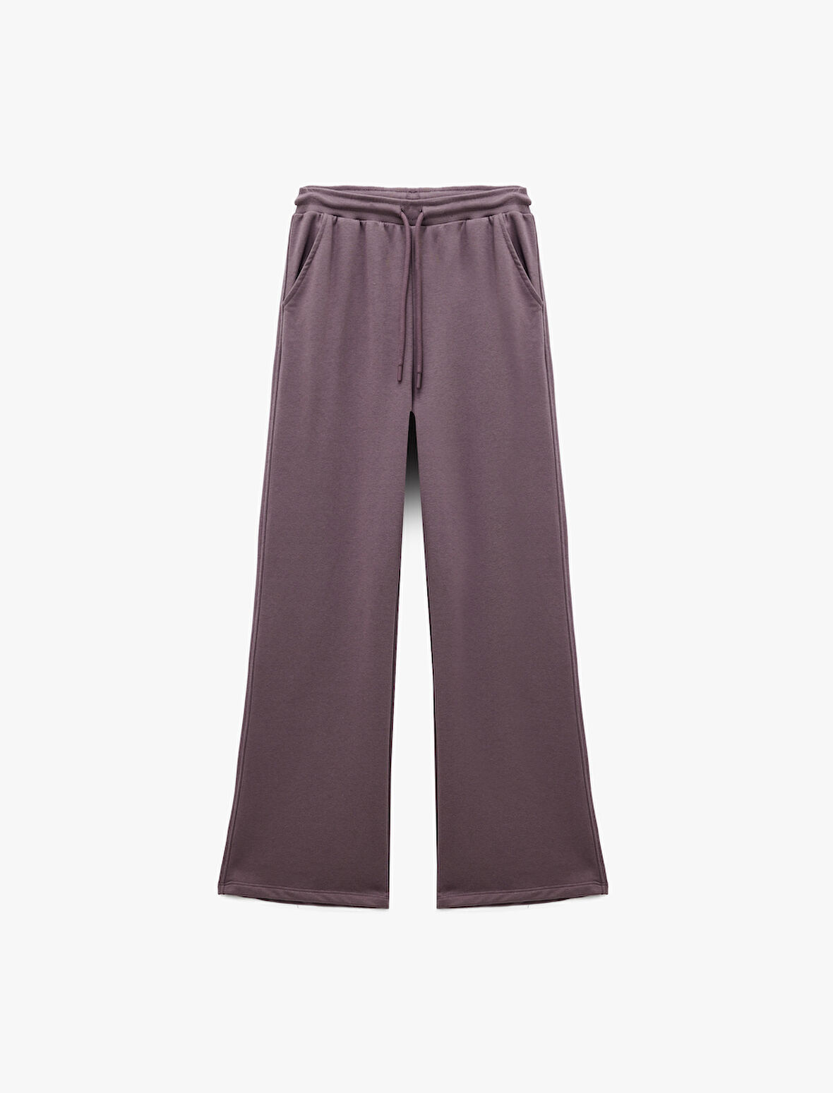 Rahat Kalıp Cep Detaylı Beli Bağcıklı Geniş Paça Eşofman Altı