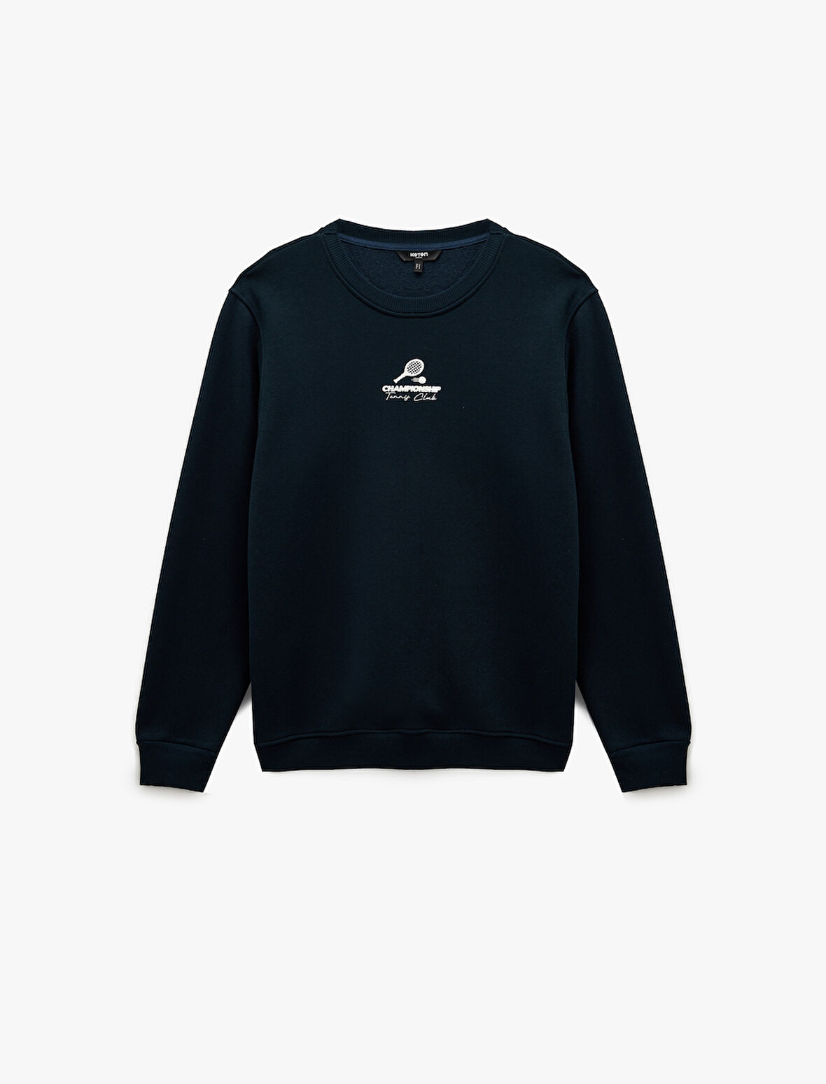 Regular Fit Uzun Kollu Bisiklet Yaka Baskılı Sweatshirt