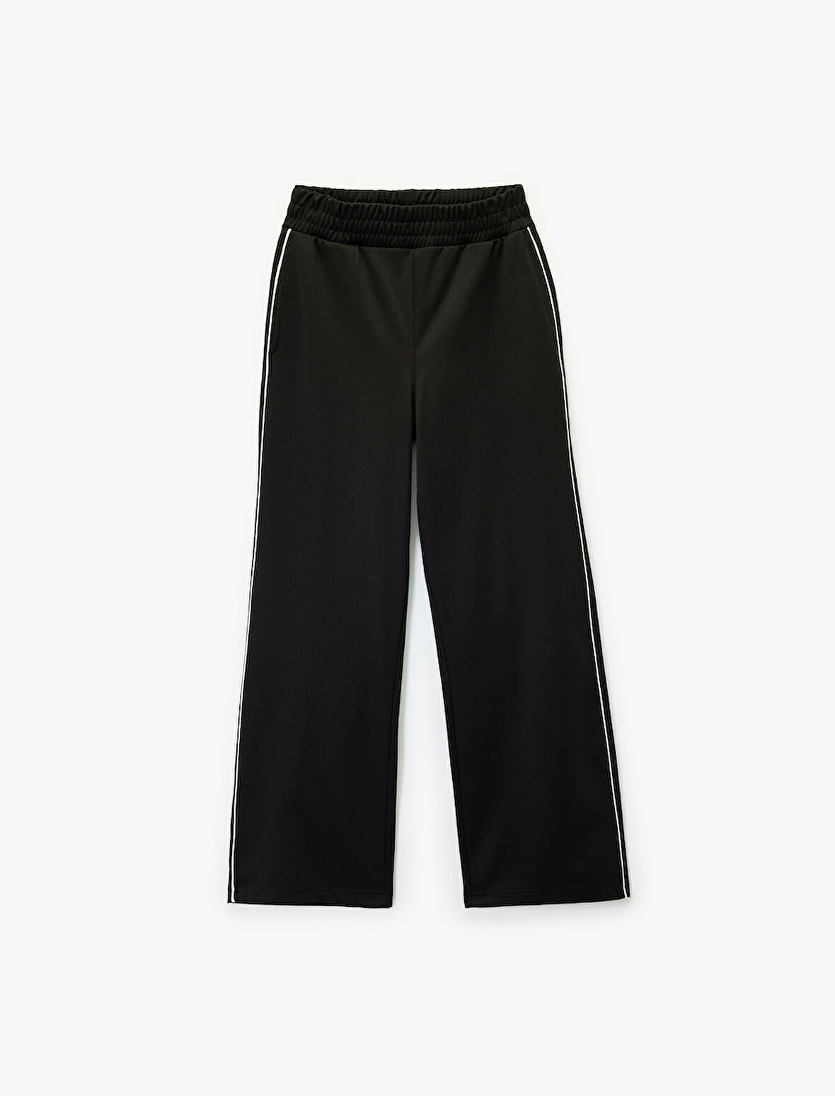 Biyeli Beli Lastikli Geniş Paça Spor Eşofman Altı