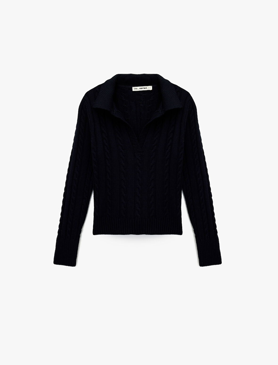 Polo Yaka Uzun Kollu Triko Kazak