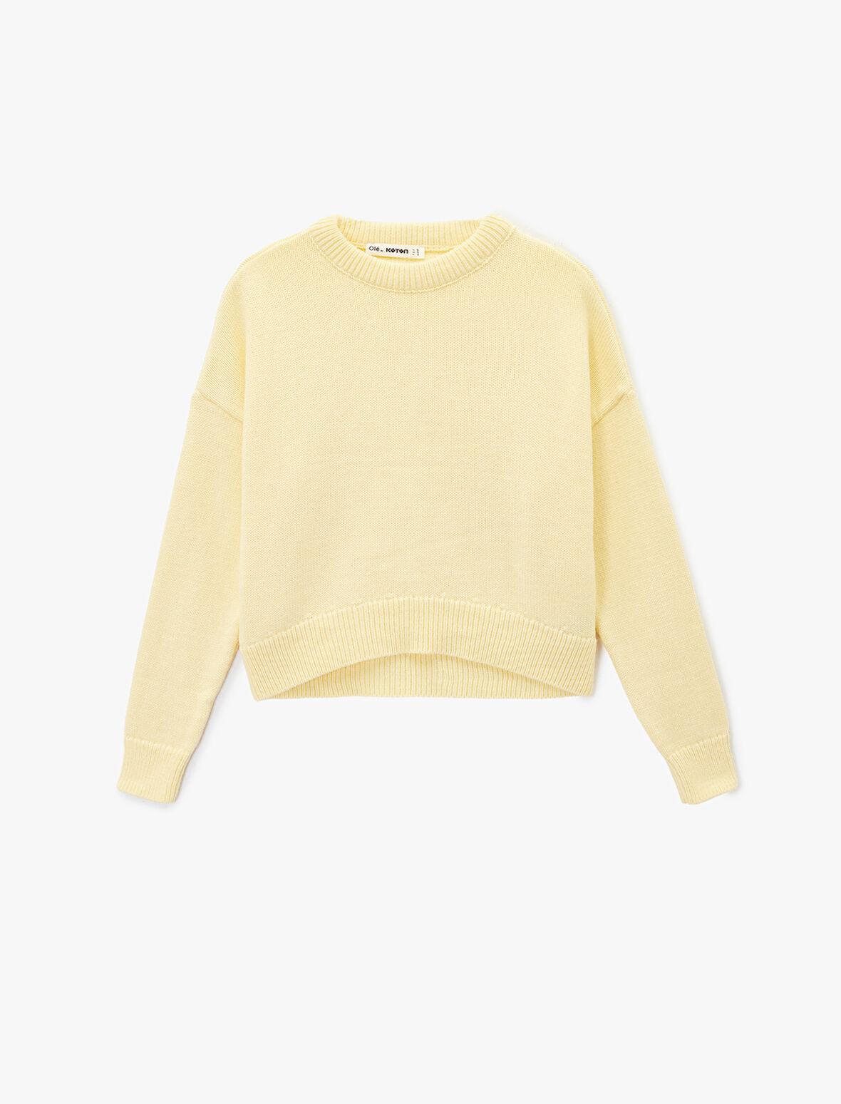 Uzun Kollu Bisiklet Yaka Basic Triko Kazak