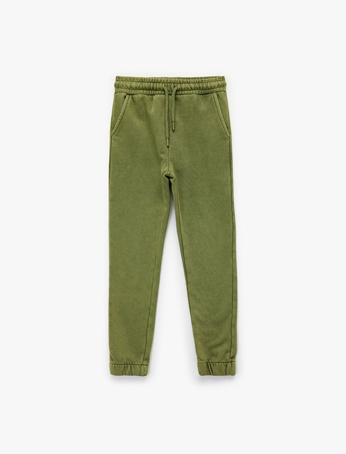 Pamuklu Şardonlu Beli Lastikli Cep Detaylı Jogger Eşofman Altı