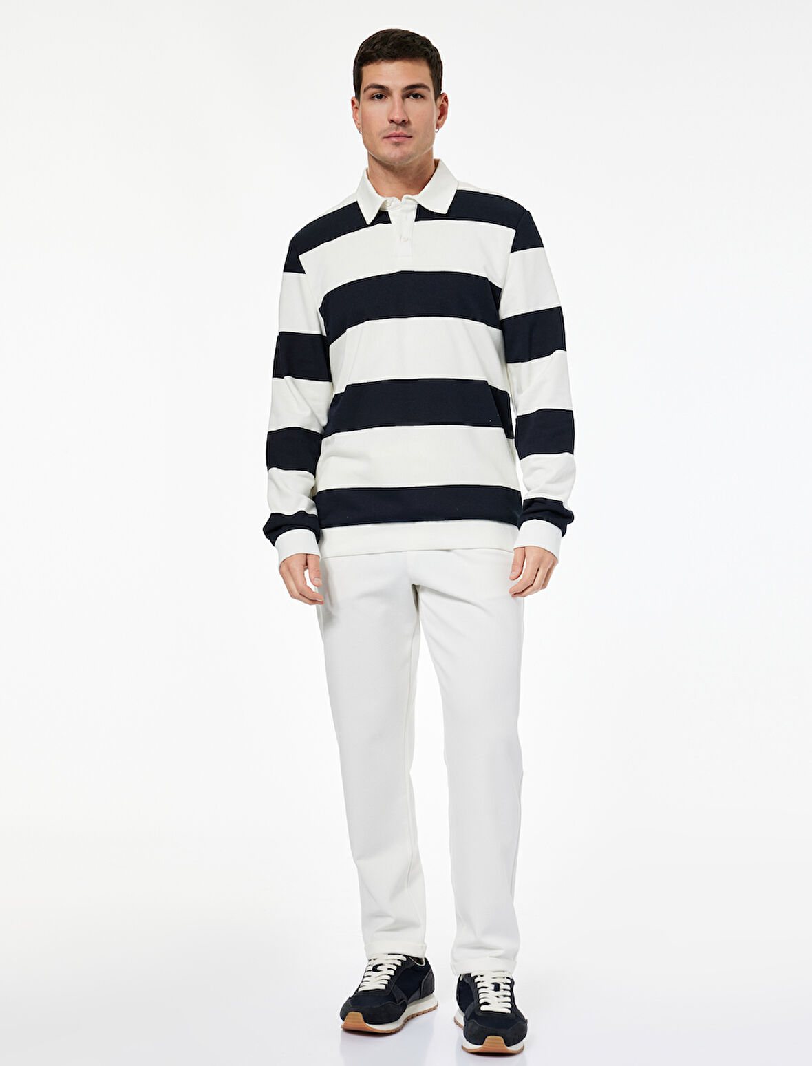 Straight Fit Pike Kumaş Cep Detaylı Rahat Kesim Beli Bağcıklı Pantolon