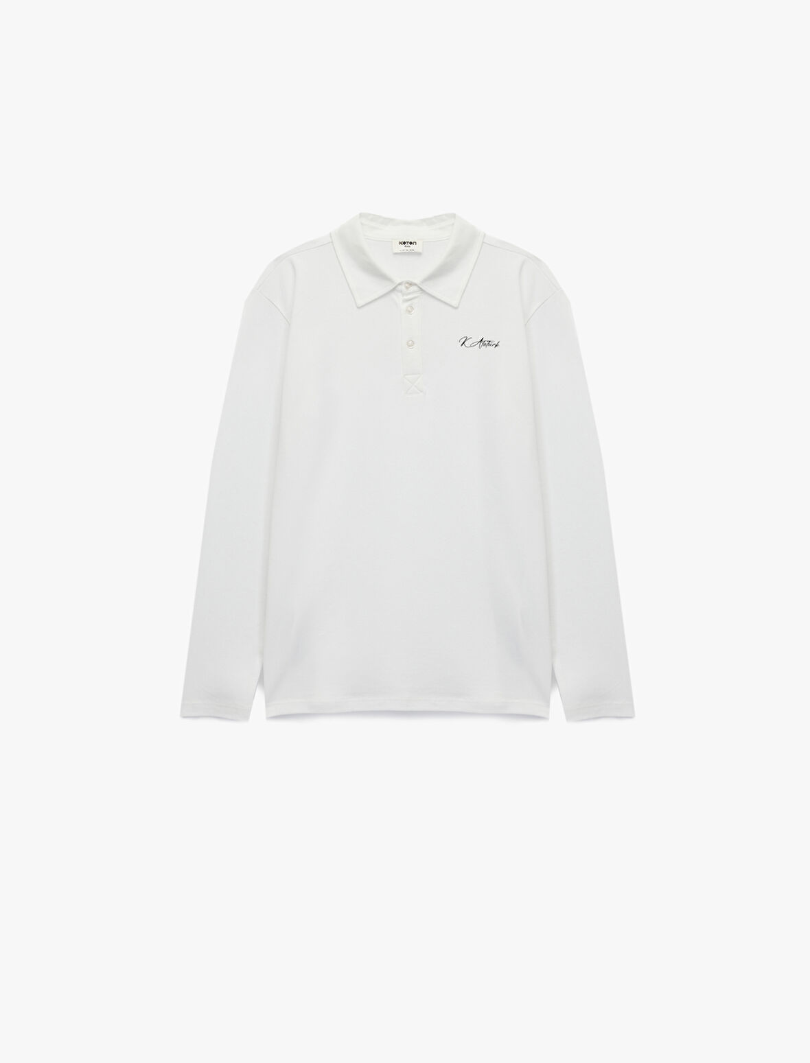 Pamuklu Uzun Kollu Atatürk Baskılı Polo Yaka Tişört