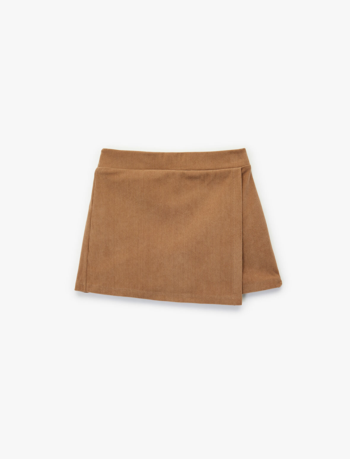 Beli Lastikli Kruvaze Basic Şort Etek