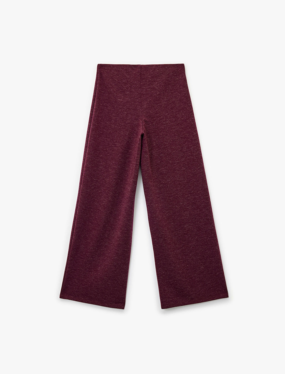 Nervür Detaylı Straight Fit Uzun Geniş Paça Pantolon