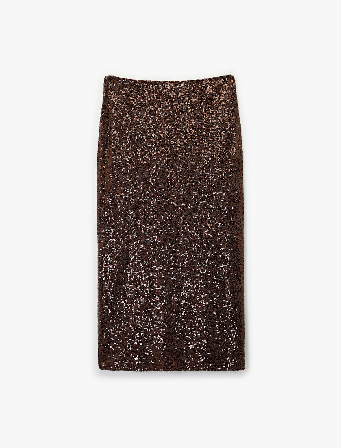 Pullu Payetli Slim Fit Midi Abiye Etek