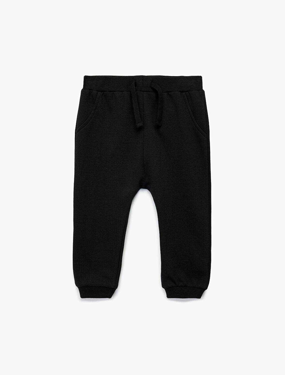 Şardonlu Pamuklu Beli Bağcıklı Jogger Eşofman Altı