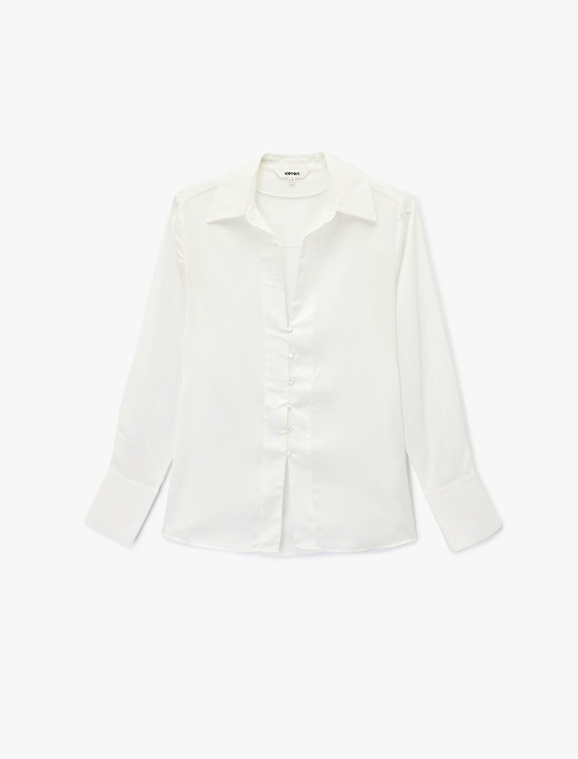 Düğmeli Uzun Kollu Klasik Yaka Gömlek