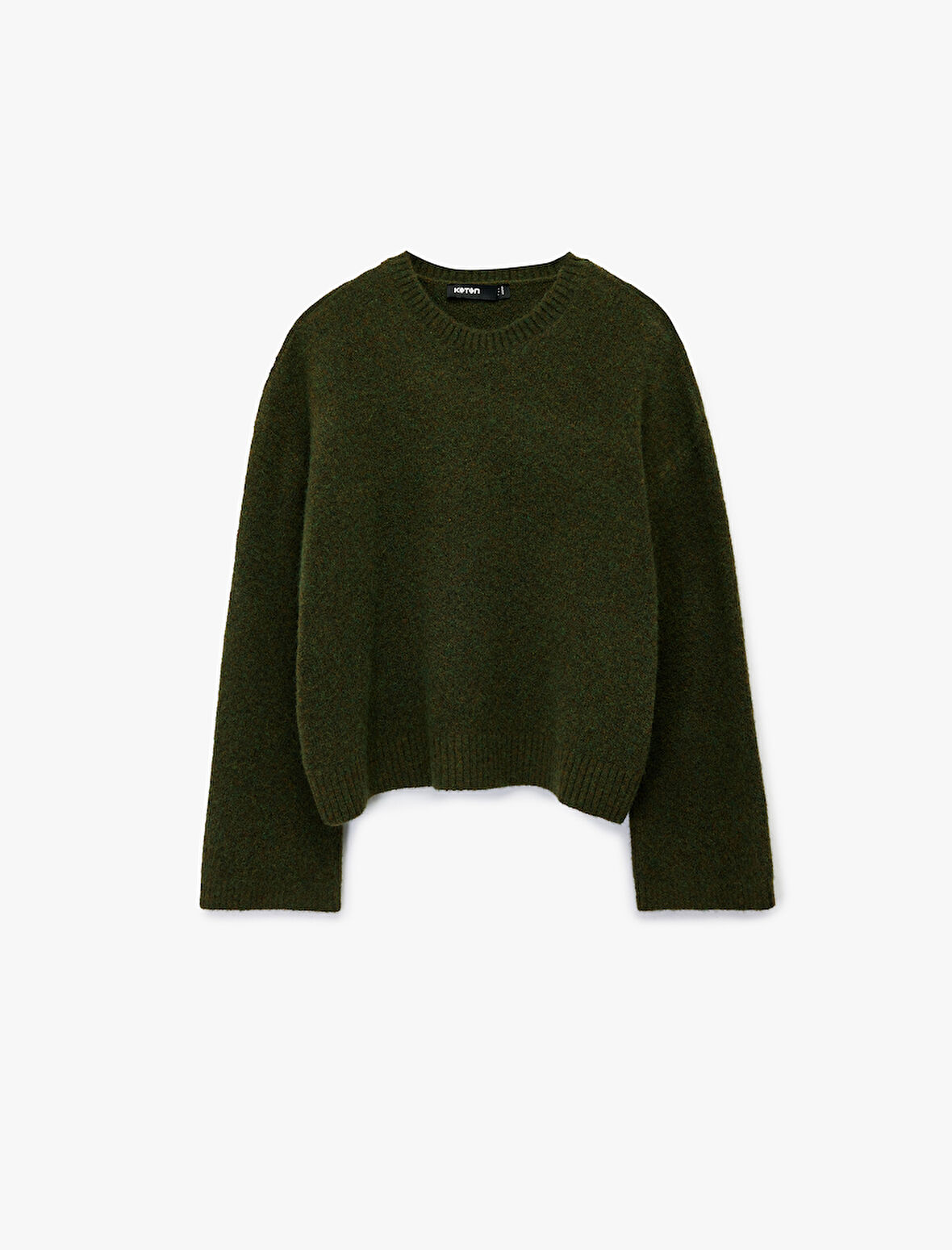 Uzun Kollu Bisiklet Yaka Triko Oversize Kazak