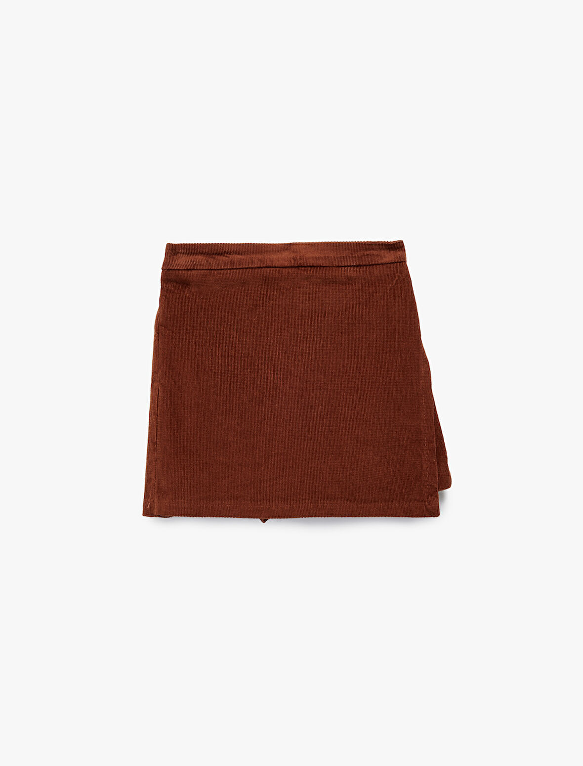 Pamuklu Beli Lastikli Kadife Şort Etek