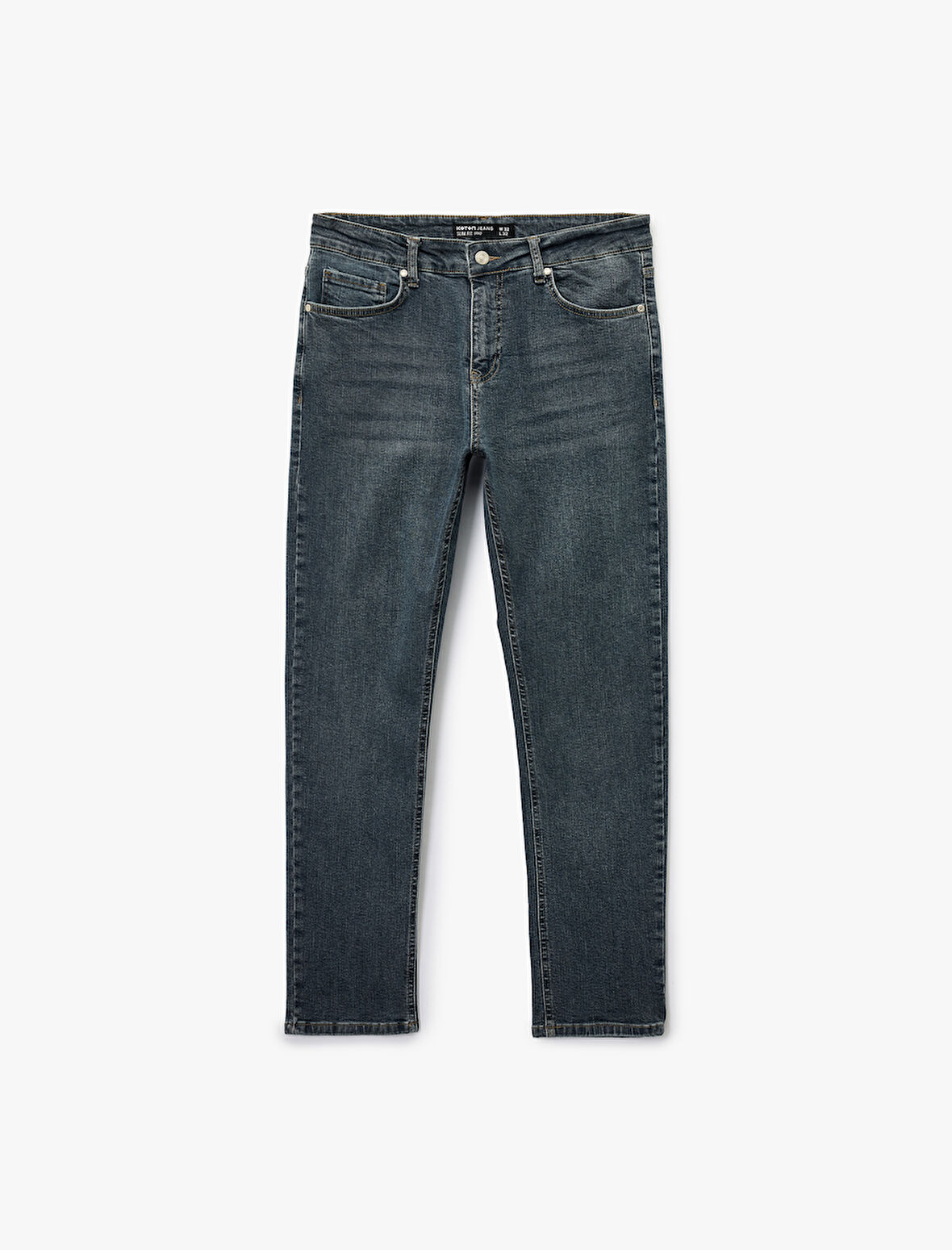 Normal Bel Pamuklu Slim Fit Jean Pantolon - Brad Jean