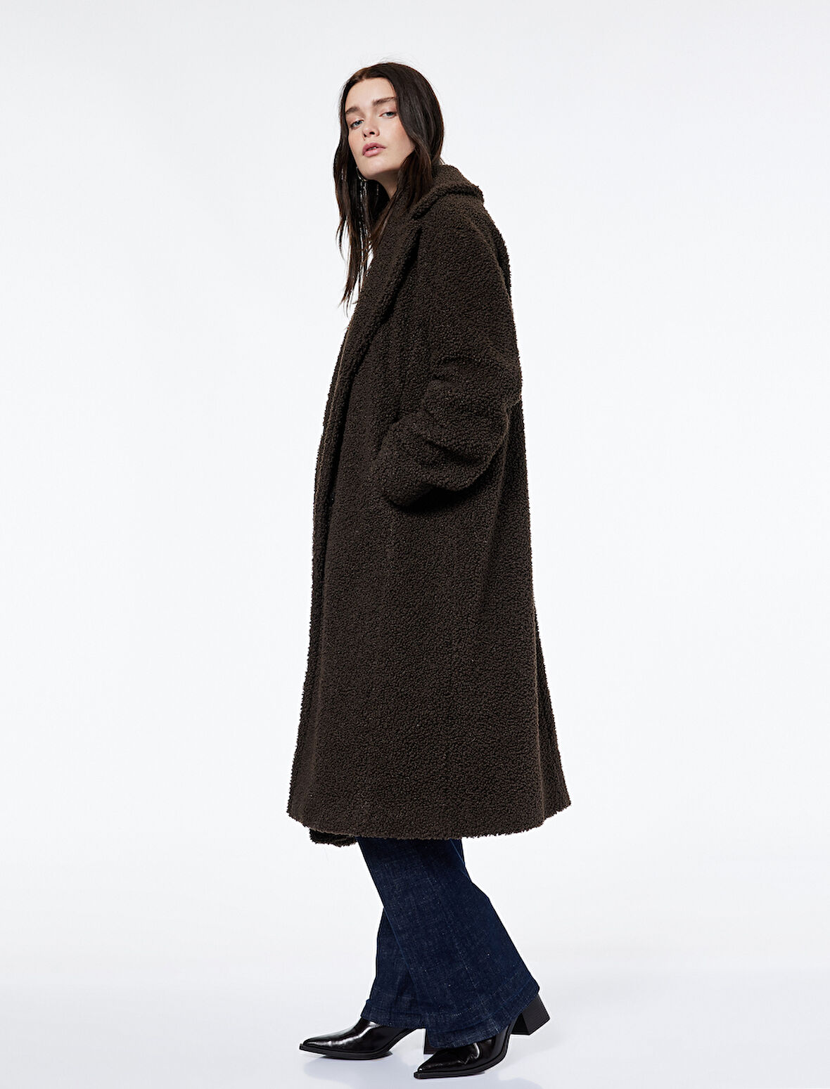 Koton X Şahika Ercümen - Sherpa Kaban Oversize Cepli