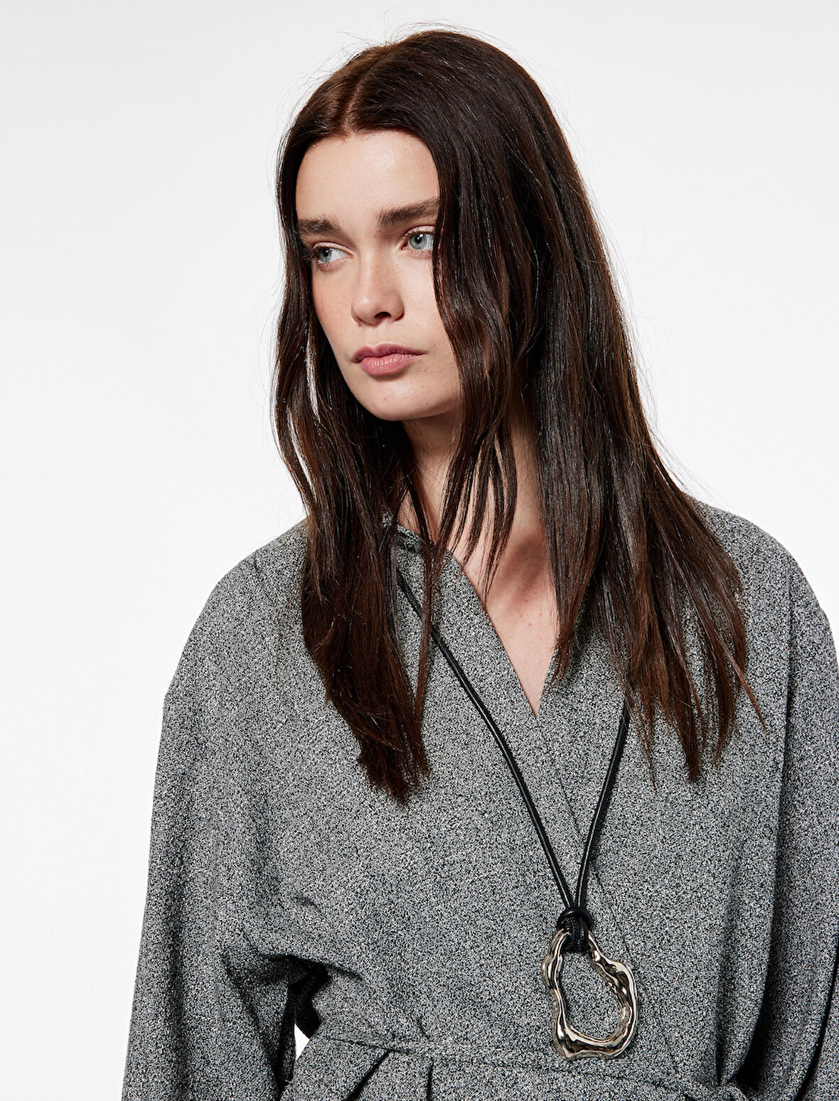 Koton X Şahika Ercümen - Flanel Kumaş Uzun Kollu Kemerli Kruvaze Kimono Gömlek