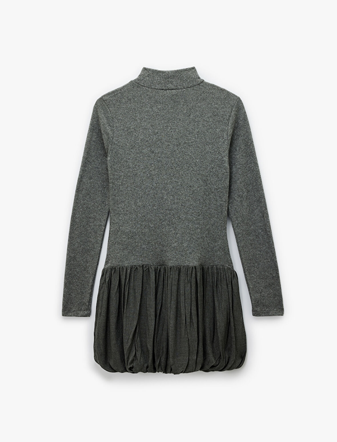 Koton X Şahika Ercümen - Slim Fit Uzun Kollu Dik Yaka Mini Balon Elbise