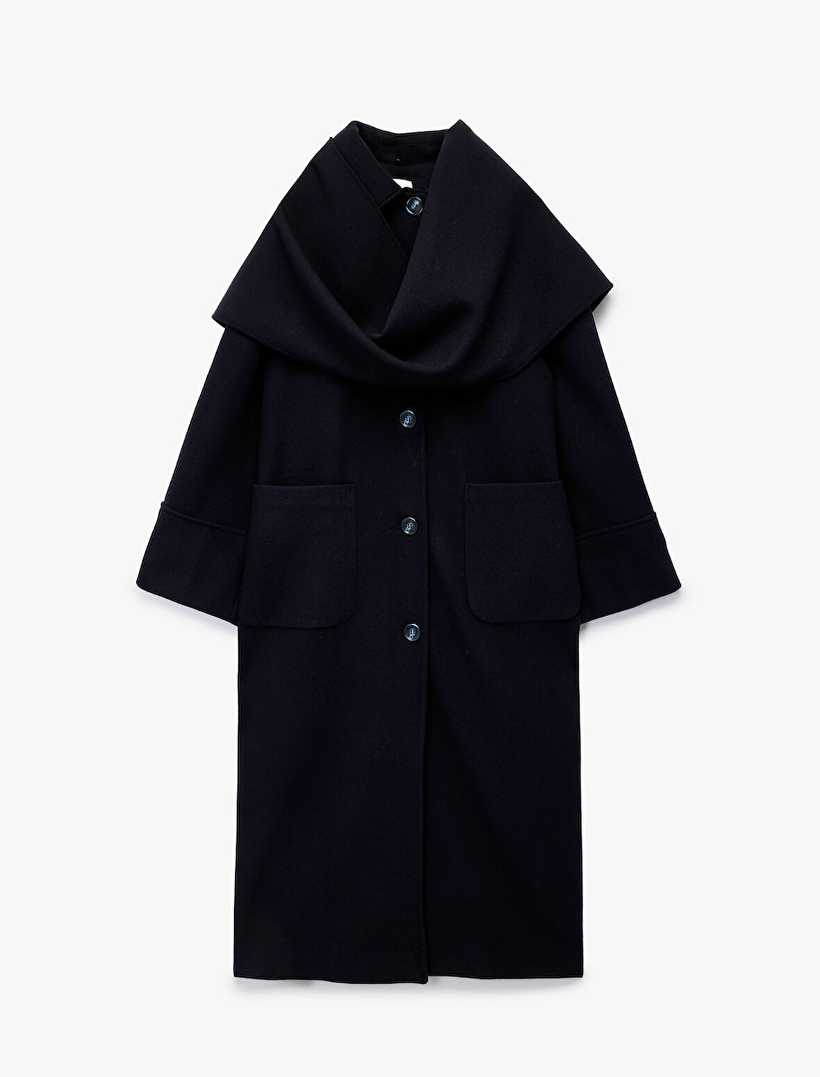 Atkılı Kaban Kaşe Uzun Cepli Düğmeli Uzun Kollu