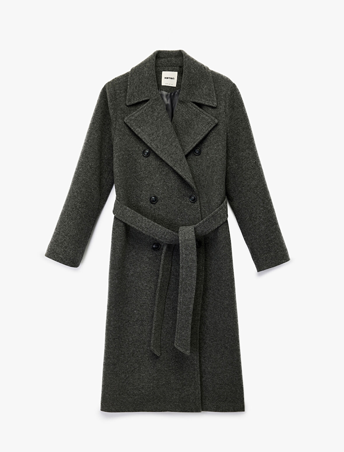 Trenç Kaban Uzun Kollu Cepli Kruvaze Kemerli