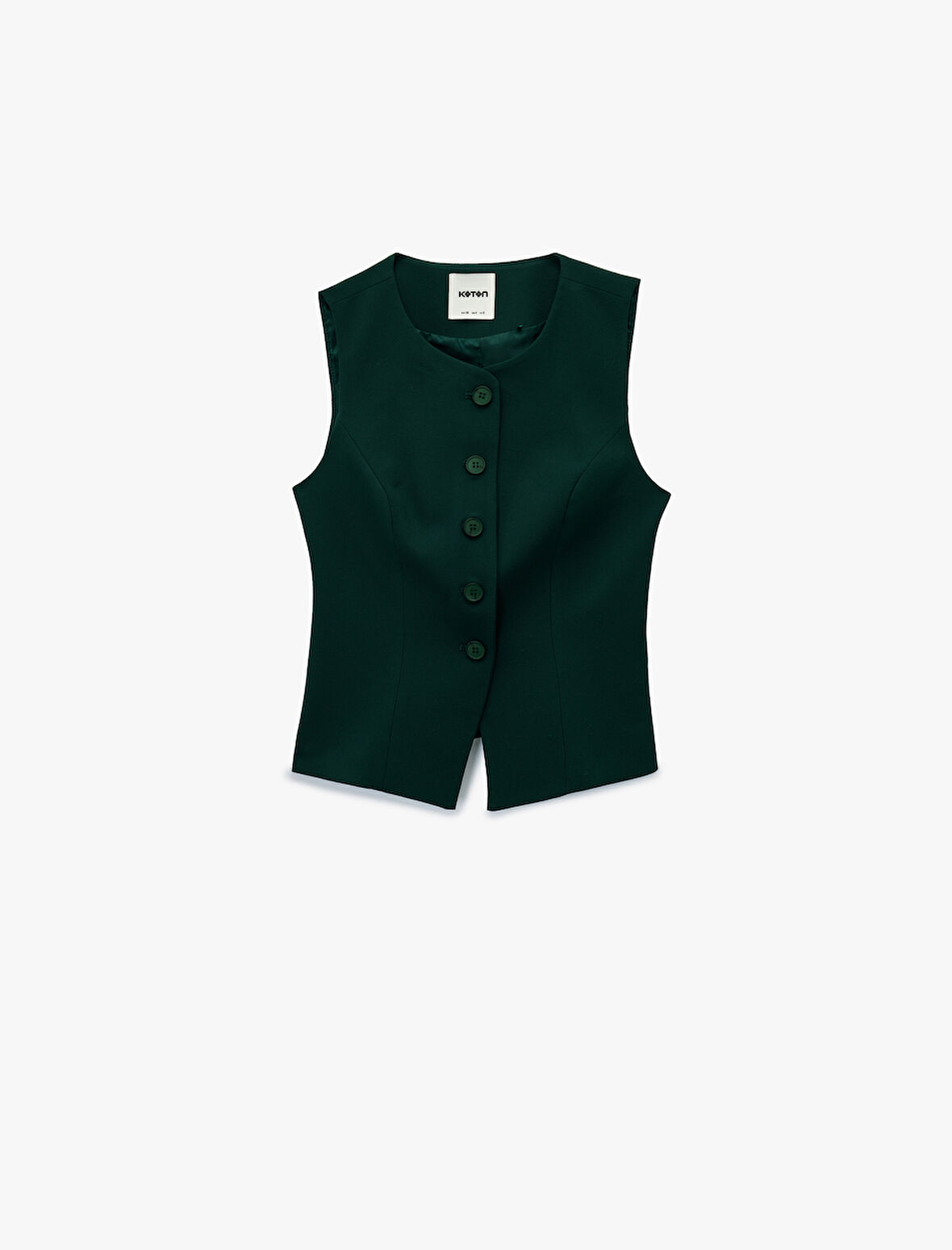 Bisiklet Yaka Düğmeli Blazer Yelek