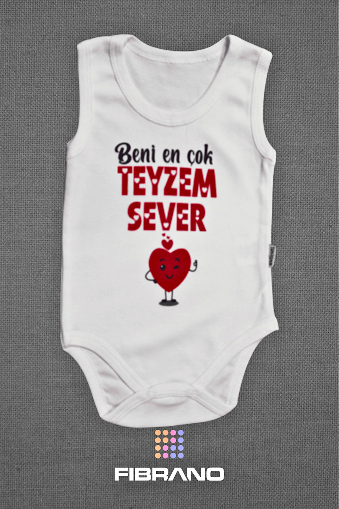 Beni En Çok Teyzem Sever Baskılı 0-1 Yaş Tüm Bedenler %100 Pamuk Bebek Zıbın