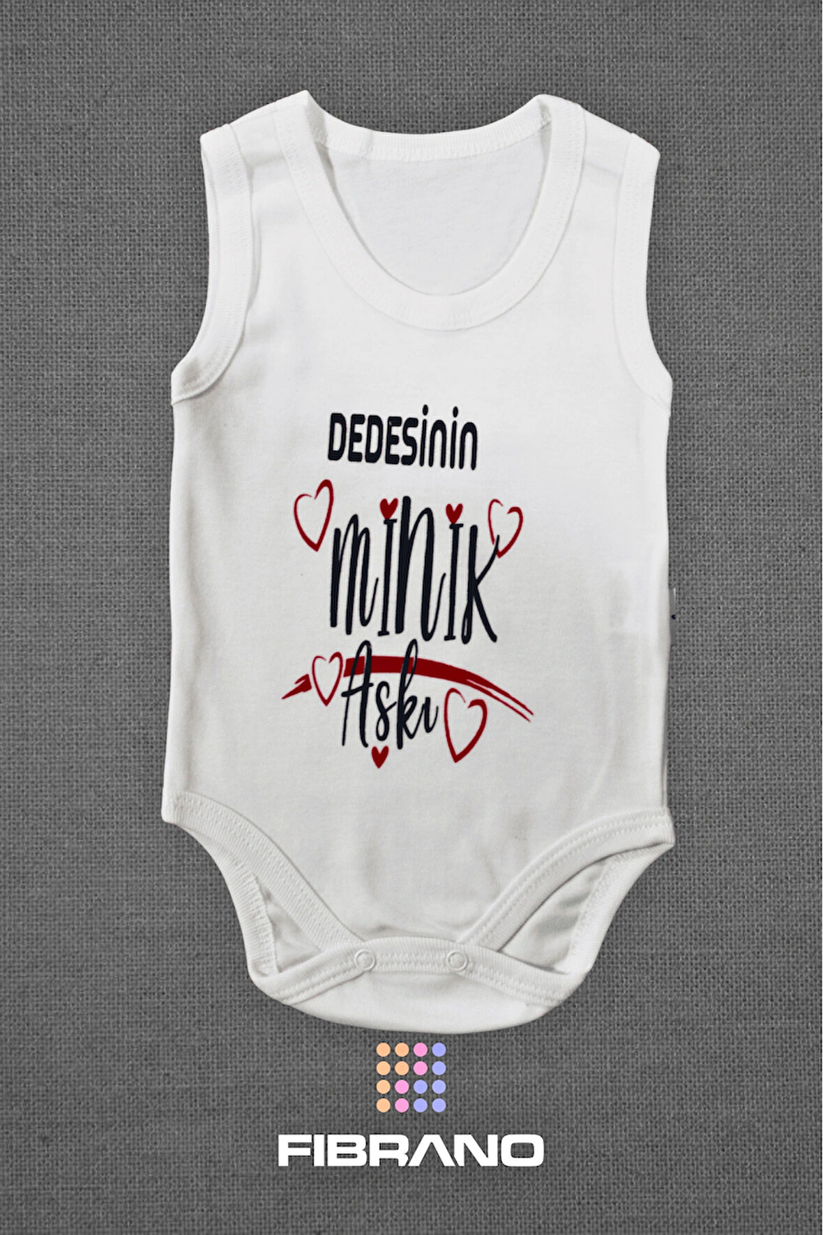 Dedesinin Minik Aşkı Baskılı 0-1 Yaş Tüm Bedenler %100 Pamuk Bebek Zıbın